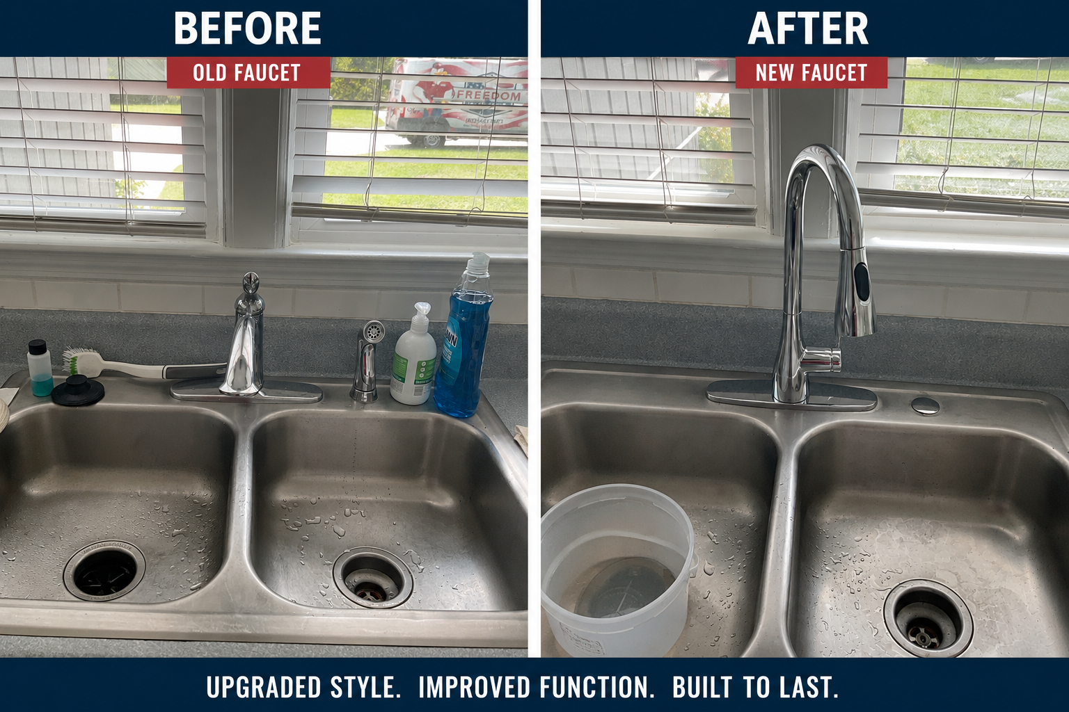 faucet before and after