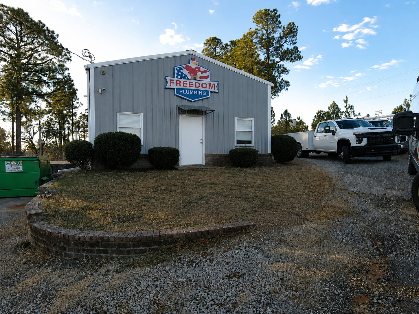 Freedom Plumbing office building in Lexington, South Carolina